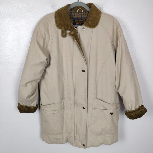 Eddie Bauer Other - Eddie Bauer Vintage Parka Men's Large Field Coat Goose Down Tan Jacket Corduroy